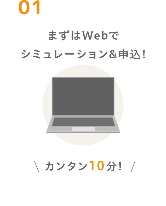 まずはWebでシミュレーション＆申込